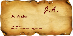 Jó Andor névjegykártya